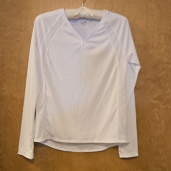 Champion Tops - Champion White Long Sleeve Athletic Top